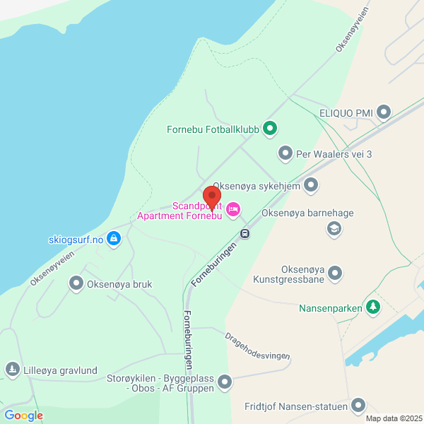 Bilde fra Google Maps, sentrert på adressen