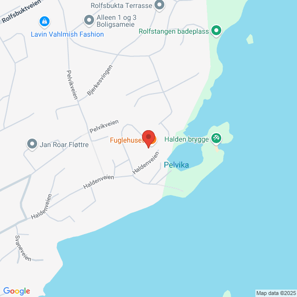 Bilde fra Google Maps, sentrert på adressen