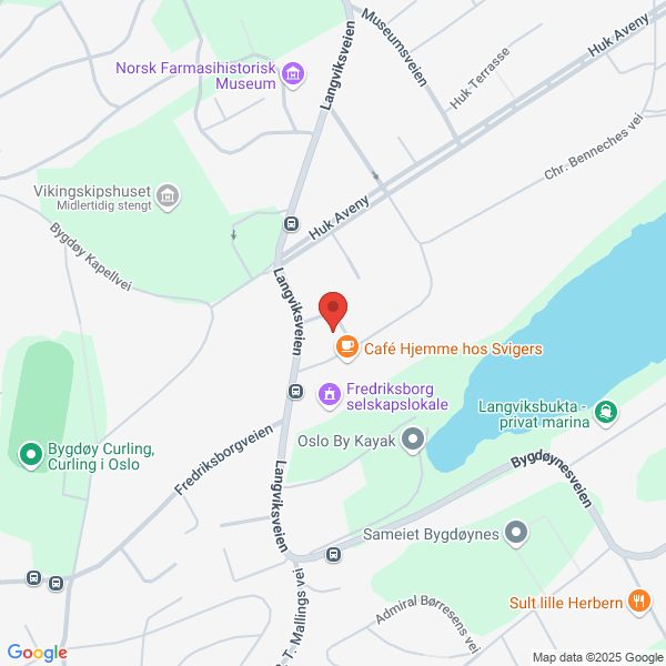 Bilde fra Google Maps, sentrert på adressen