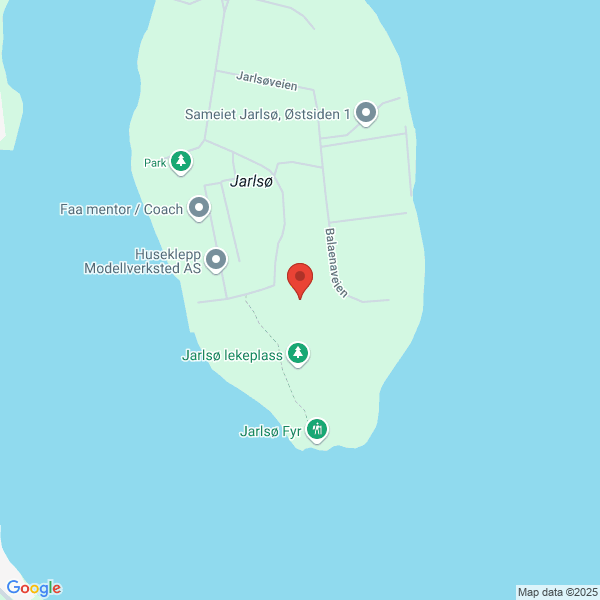 Bilde fra Google Maps, sentrert på adressen