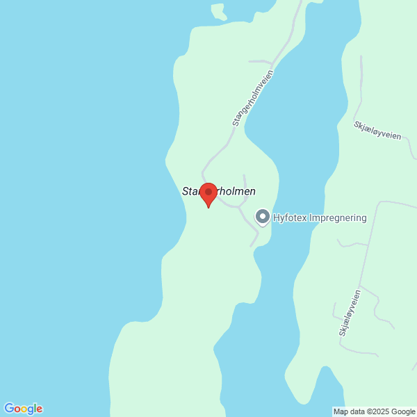 Bilde fra Google Maps, sentrert på adressen