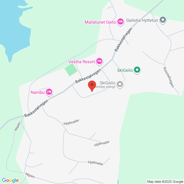 Bilde fra Google Maps, sentrert på adressen