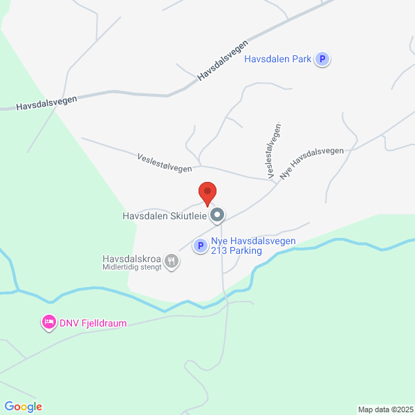Bilde fra Google Maps, sentrert på adressen