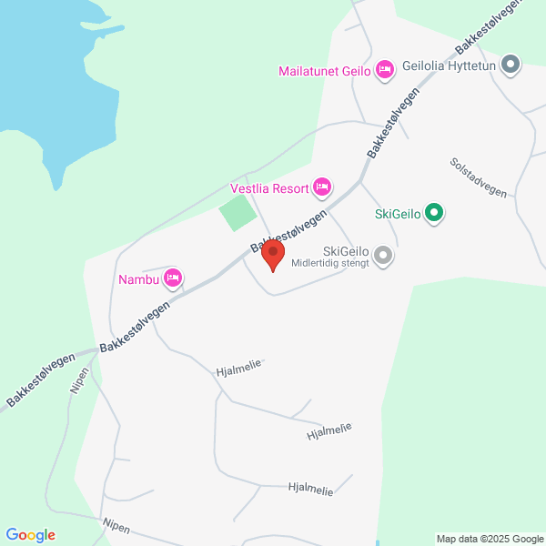 Bilde fra Google Maps, sentrert på adressen