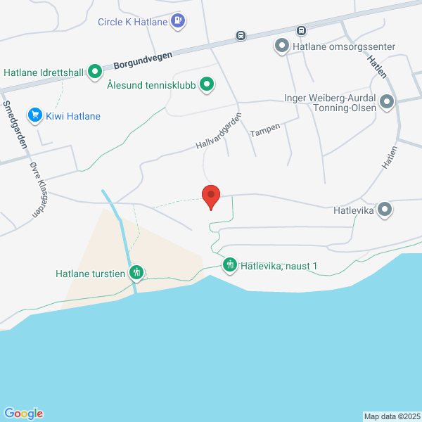Bilde fra Google Maps, sentrert på adressen