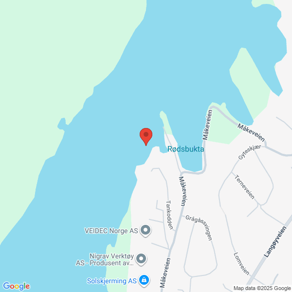 Bilde fra Google Maps, sentrert på adressen
