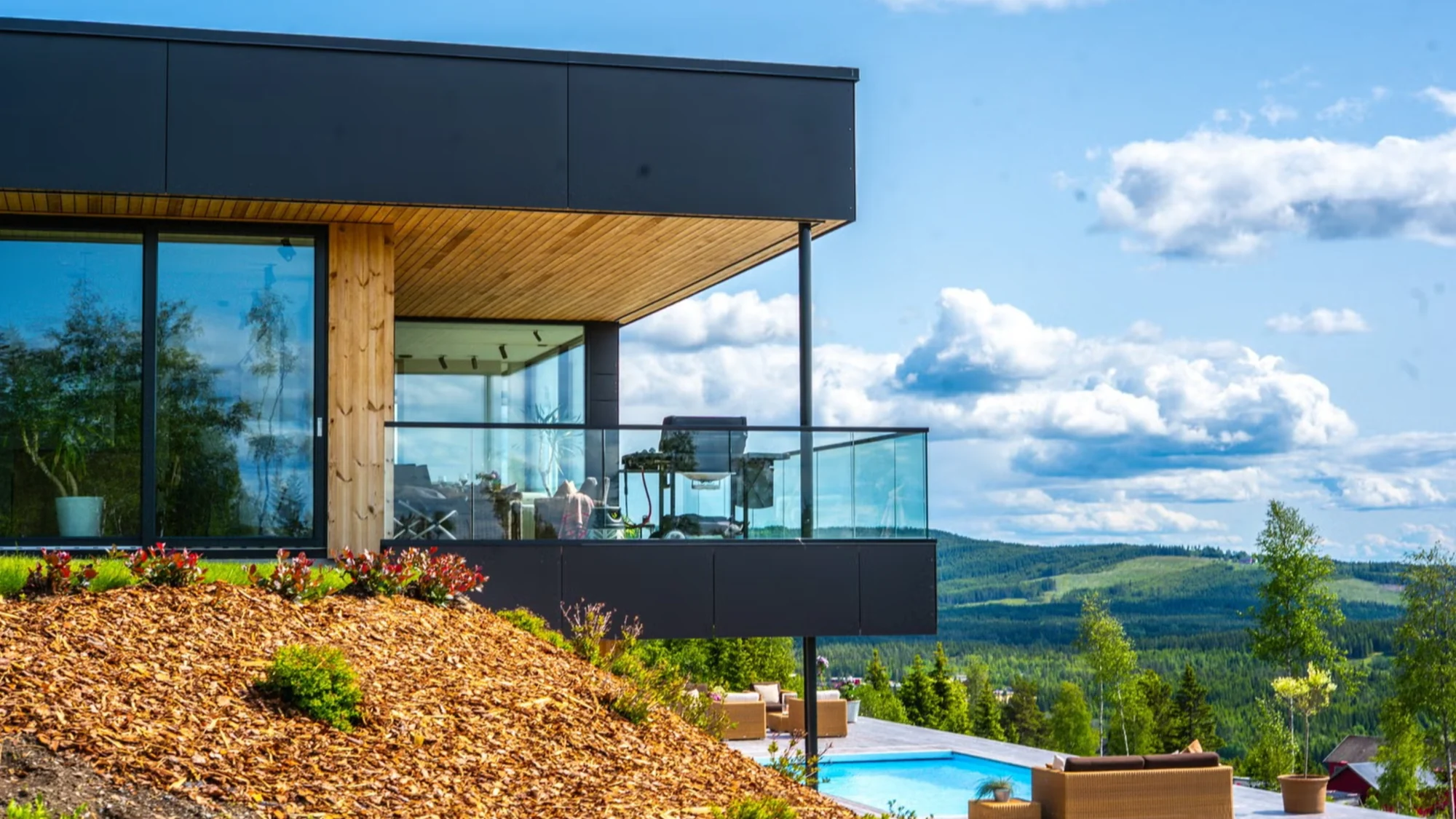 Påkostet Urbanhus fra 2023 med panoramautsikt over Lillehammer