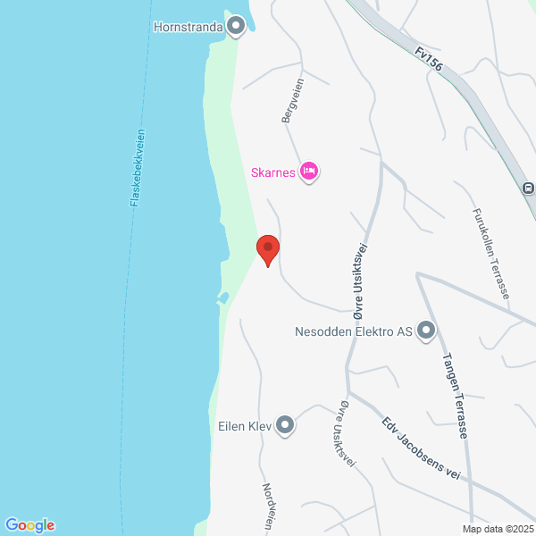 Bilde fra Google Maps, sentrert på adressen