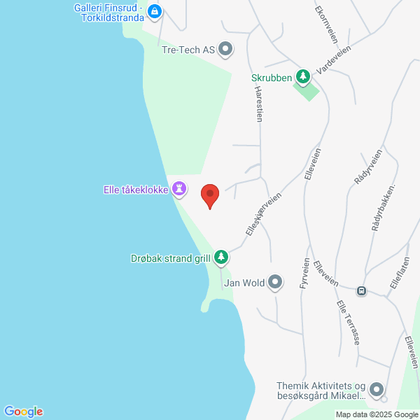 Bilde fra Google Maps, sentrert på adressen