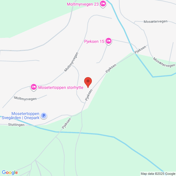 Bilde fra Google Maps, sentrert på adressen