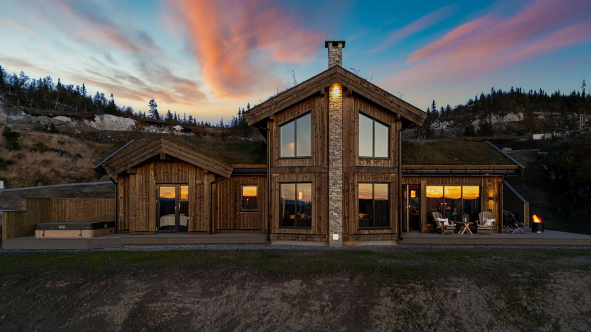 Ny eksklusiv kvalitetshytte øverst på Nesfjellet