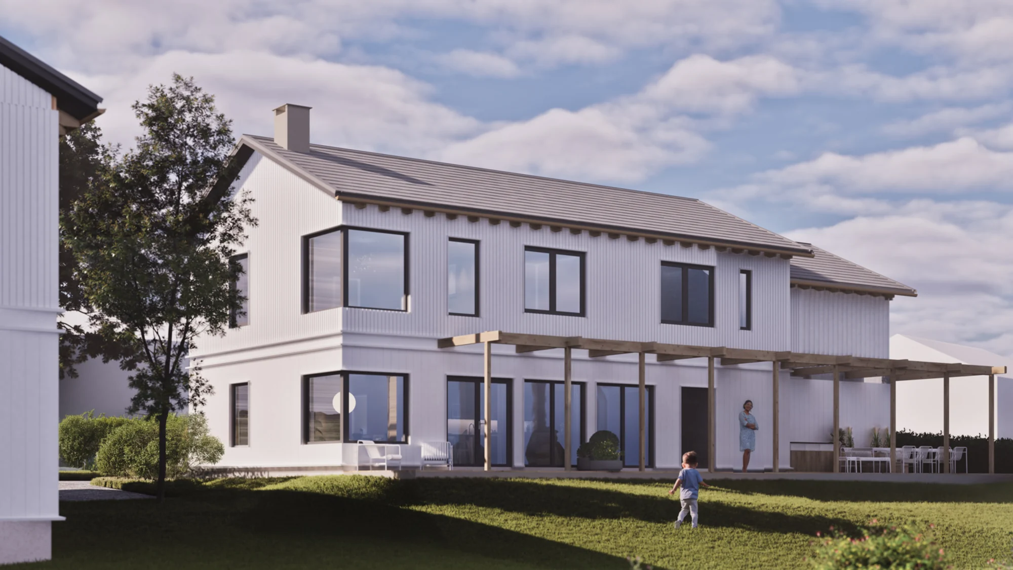 Arkitekttegnede eneboliger med hybel