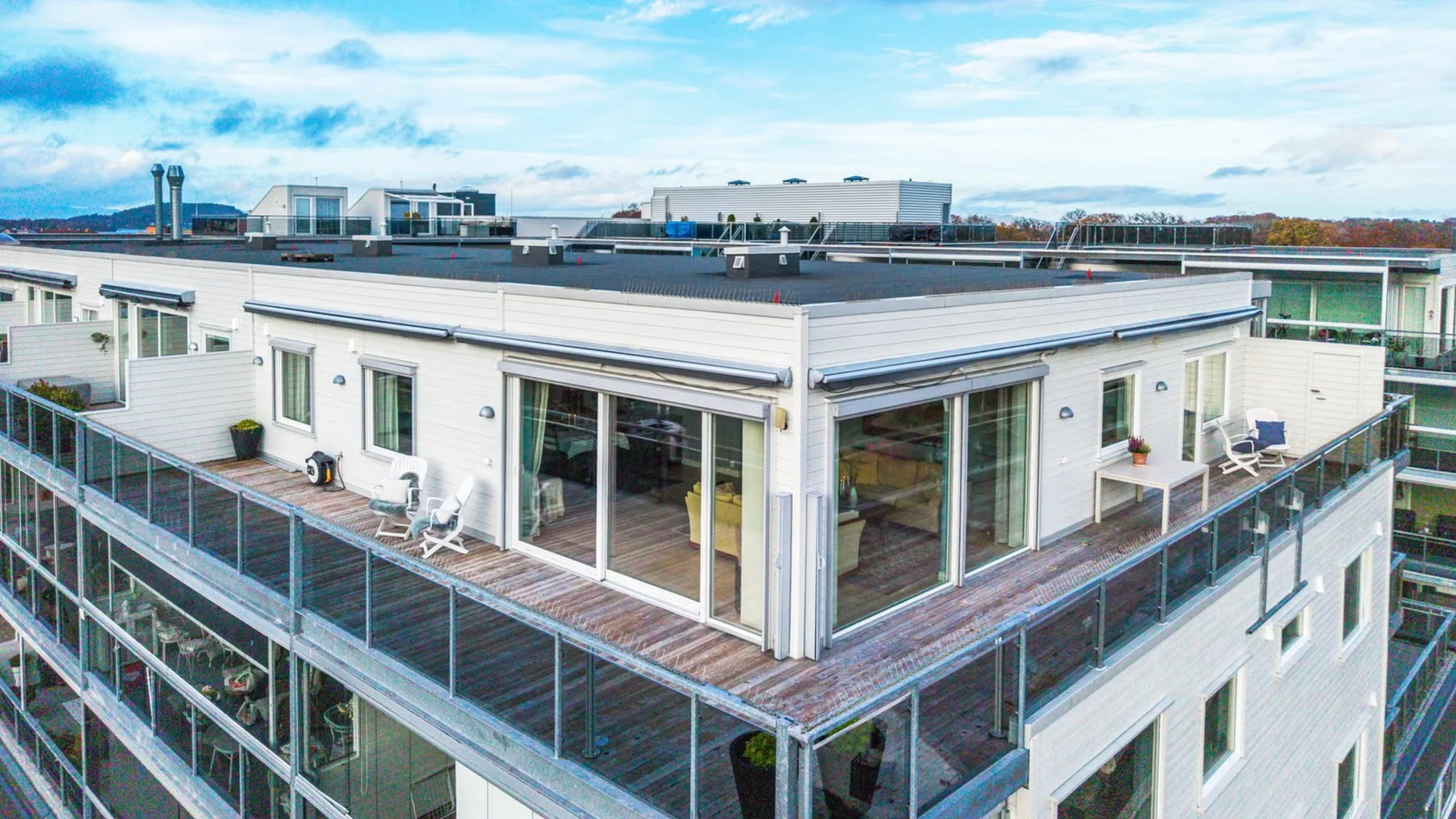 Sjelden anledning på toppen av Vektergården