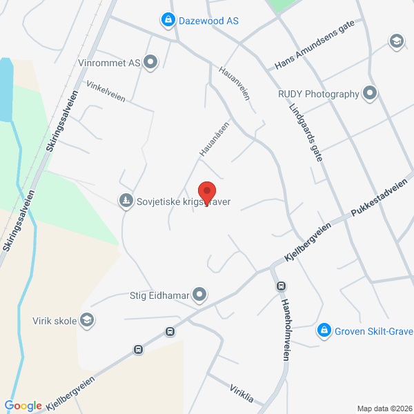 Bilde fra Google Maps, sentrert på adressen