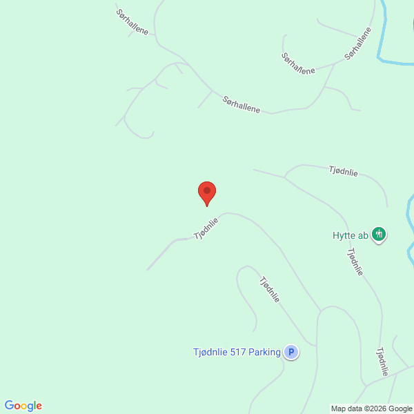 Bilde fra Google Maps, sentrert på adressen