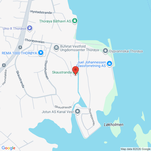 Bilde fra Google Maps, sentrert på adressen