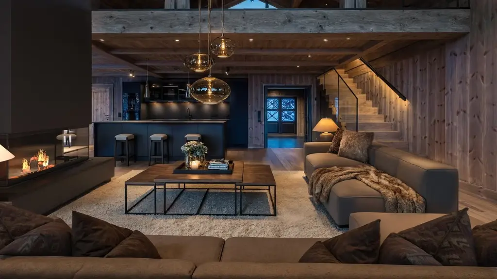 Spektakulær timberframe hytte beliggende privat 
