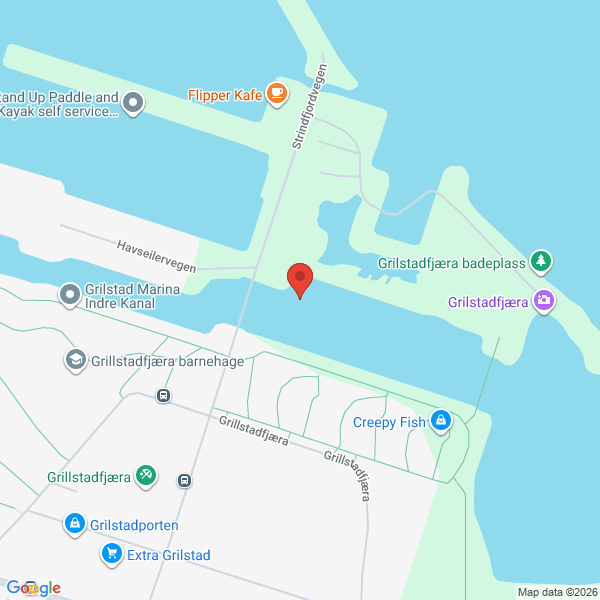 Bilde fra Google Maps, sentrert på adressen