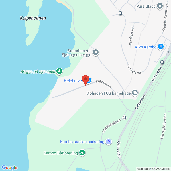 Bilde fra Google Maps, sentrert på adressen