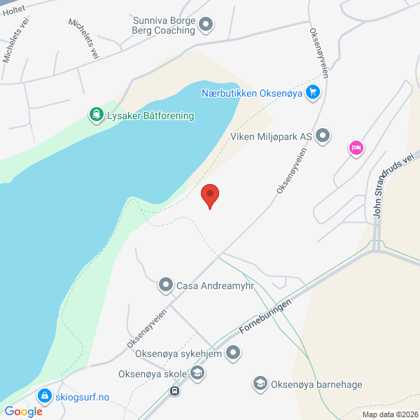 Bilde fra Google Maps, sentrert på adressen