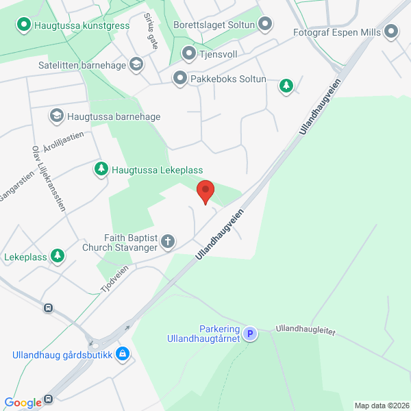 Bilde fra Google Maps, sentrert på adressen