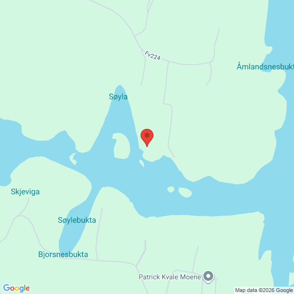 Bilde fra Google Maps, sentrert på adressen