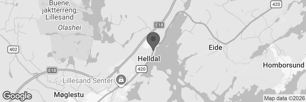Bilde fra Google Maps, sentrert på adressen