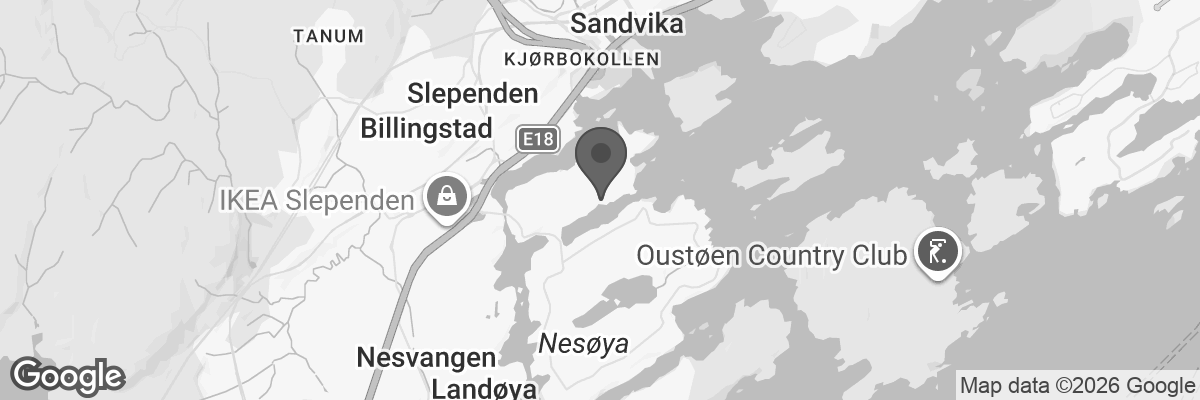 Bilde fra Google Maps, sentrert på adressen