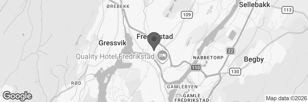 Bilde fra Google Maps, sentrert på adressen