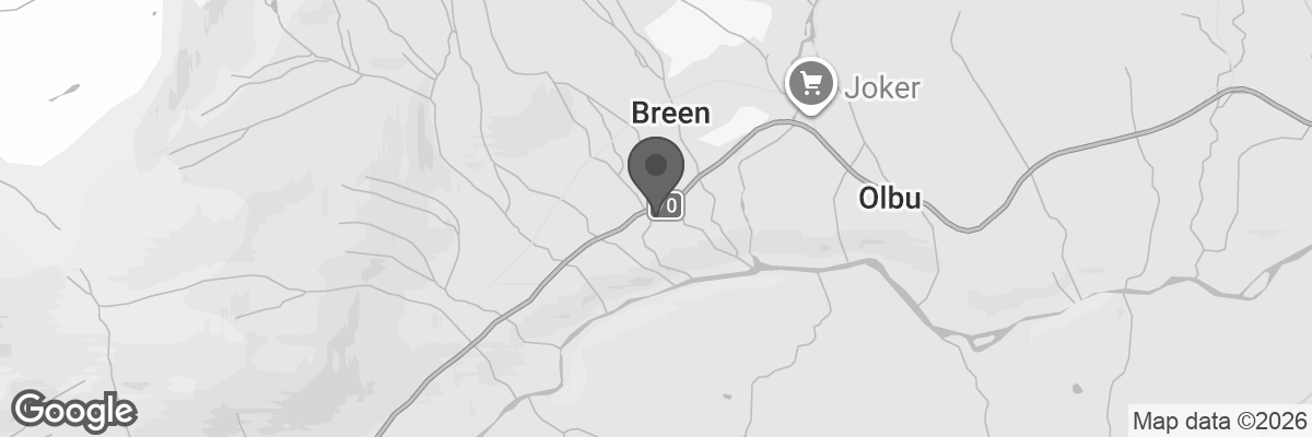 Bilde fra Google Maps, sentrert på adressen