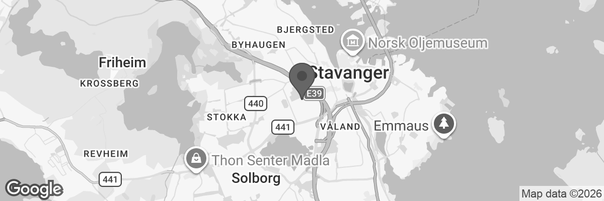 Bilde fra Google Maps, sentrert på adressen