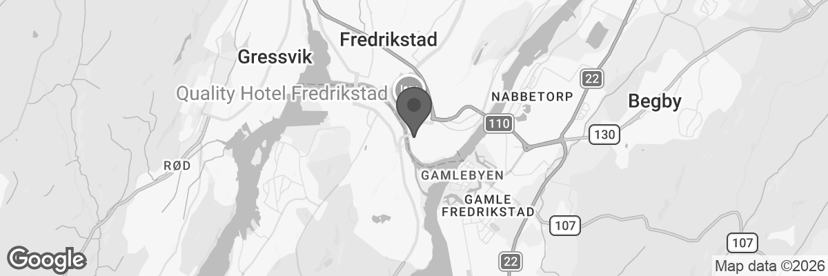 Bilde fra Google Maps, sentrert på adressen