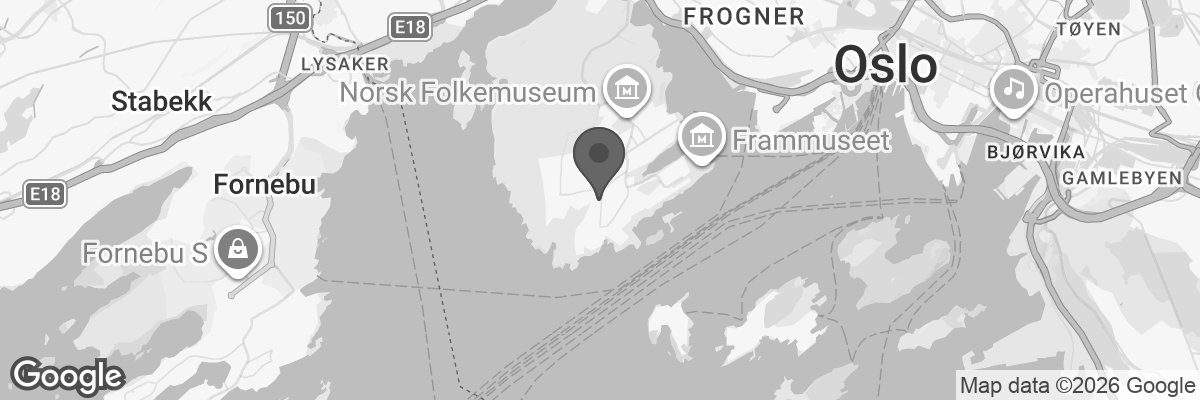 Bilde fra Google Maps, sentrert på adressen