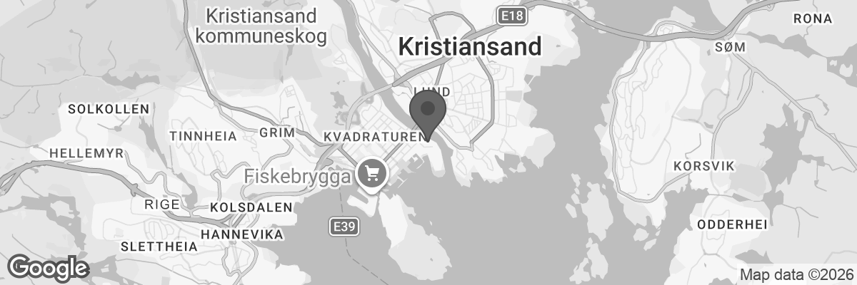 Bilde fra Google Maps, sentrert på adressen