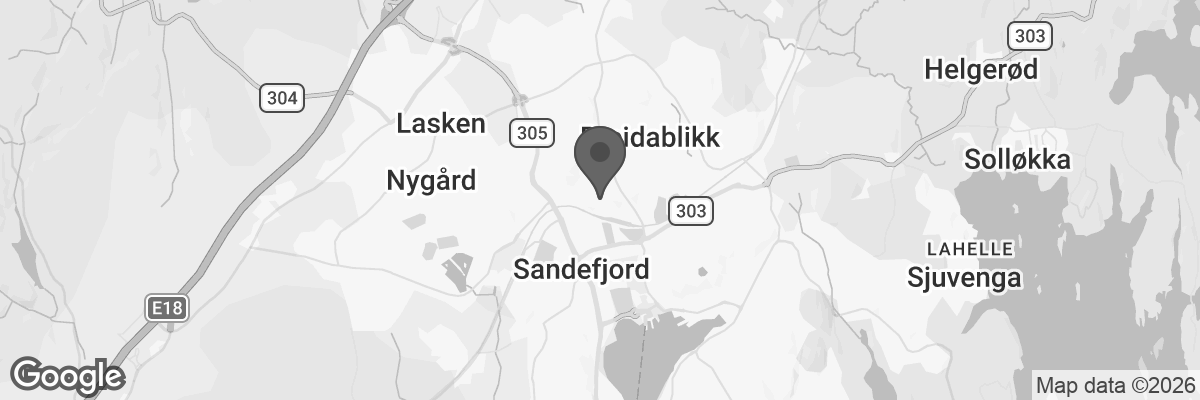 Bilde fra Google Maps, sentrert på adressen