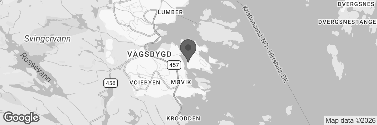 Bilde fra Google Maps, sentrert på adressen