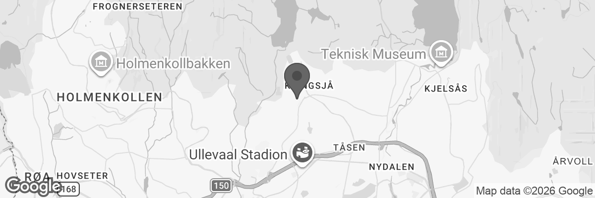 Bilde fra Google Maps, sentrert på adressen