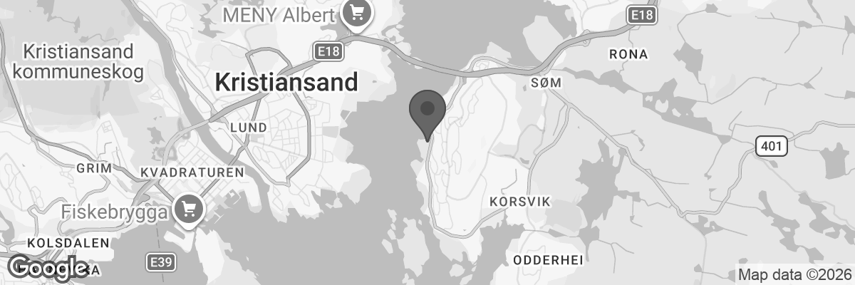 Bilde fra Google Maps, sentrert på adressen
