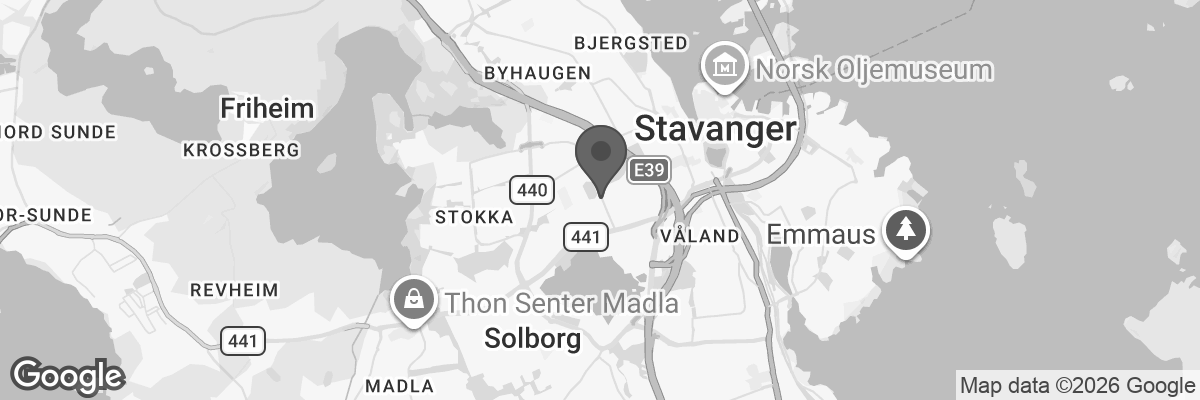Bilde fra Google Maps, sentrert på adressen