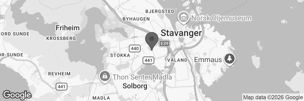 Bilde fra Google Maps, sentrert på adressen
