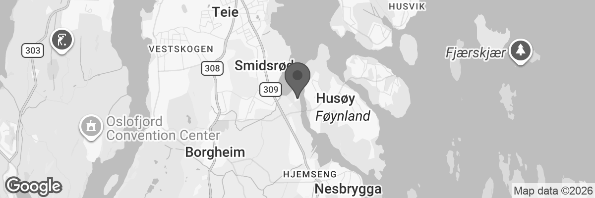 Bilde fra Google Maps, sentrert på adressen