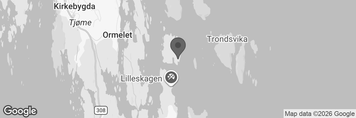 Bilde fra Google Maps, sentrert på adressen