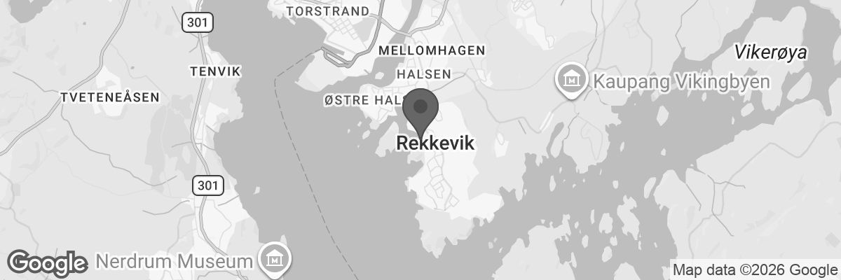 Bilde fra Google Maps, sentrert på adressen
