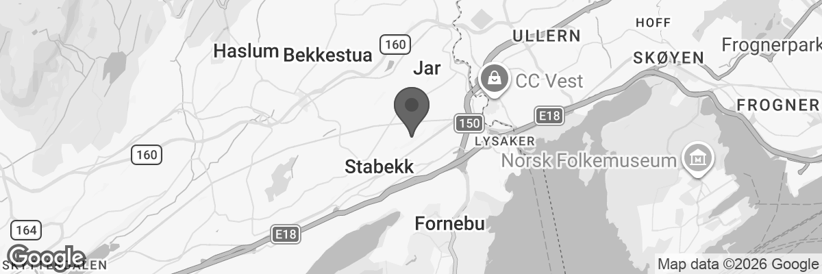 Bilde fra Google Maps, sentrert på adressen