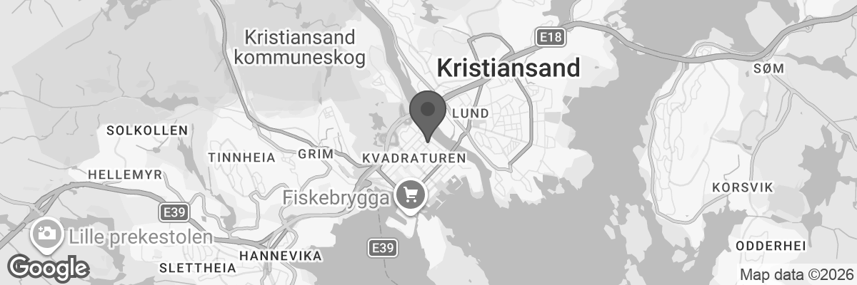 Bilde fra Google Maps, sentrert på adressen