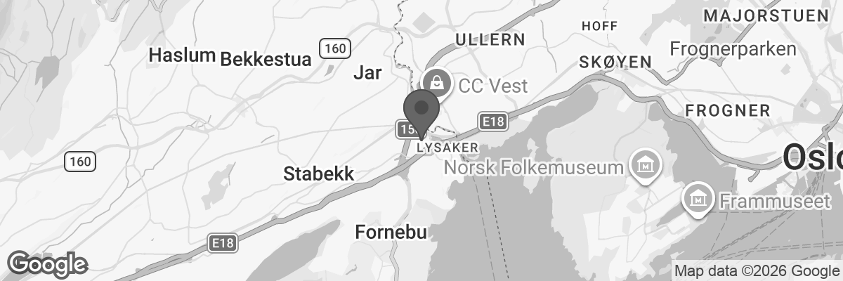 Bilde fra Google Maps, sentrert på adressen