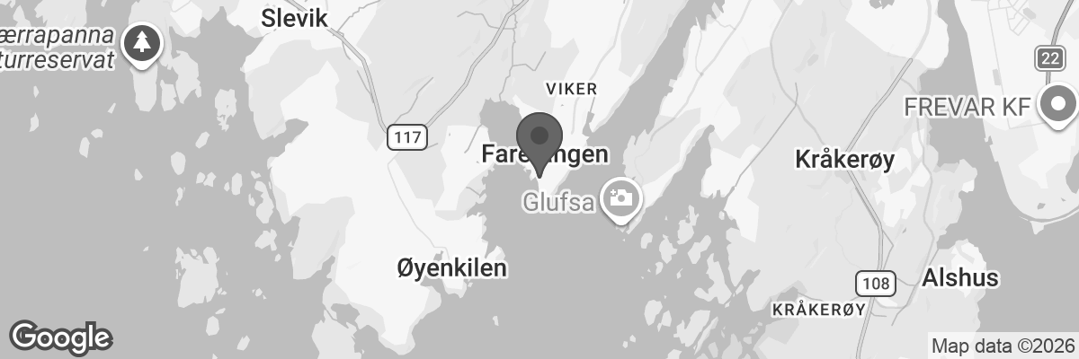 Bilde fra Google Maps, sentrert på adressen