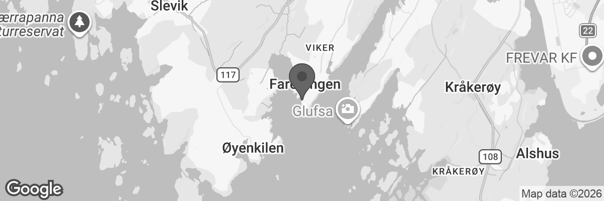 Bilde fra Google Maps, sentrert på adressen