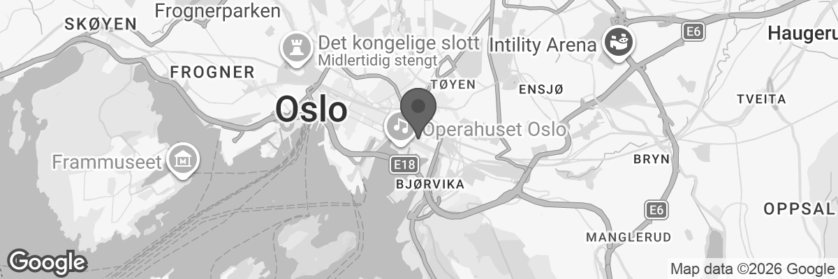 Bilde fra Google Maps, sentrert på adressen