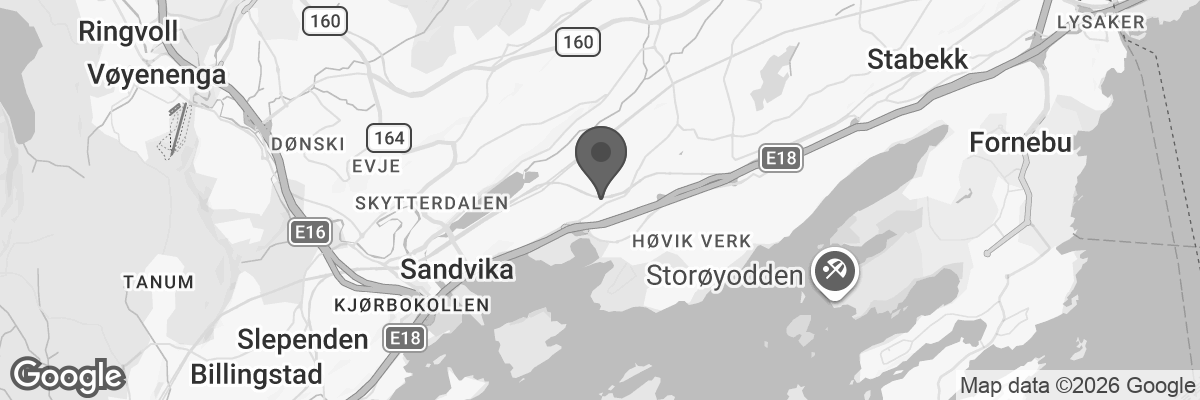Bilde fra Google Maps, sentrert på adressen